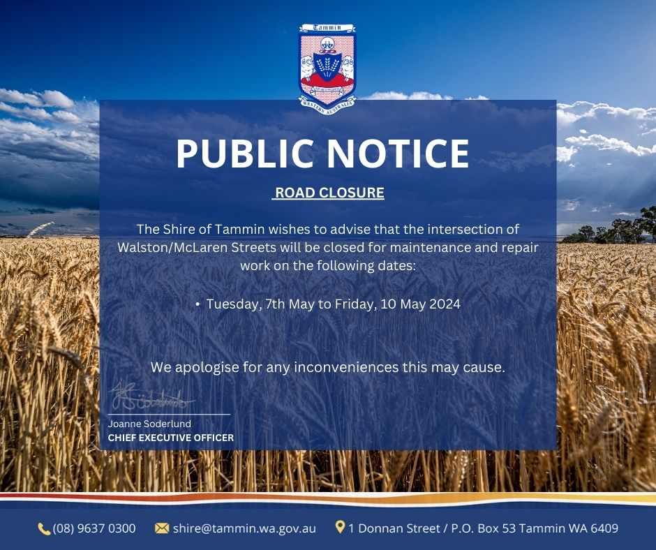Public Notice - Road Closure