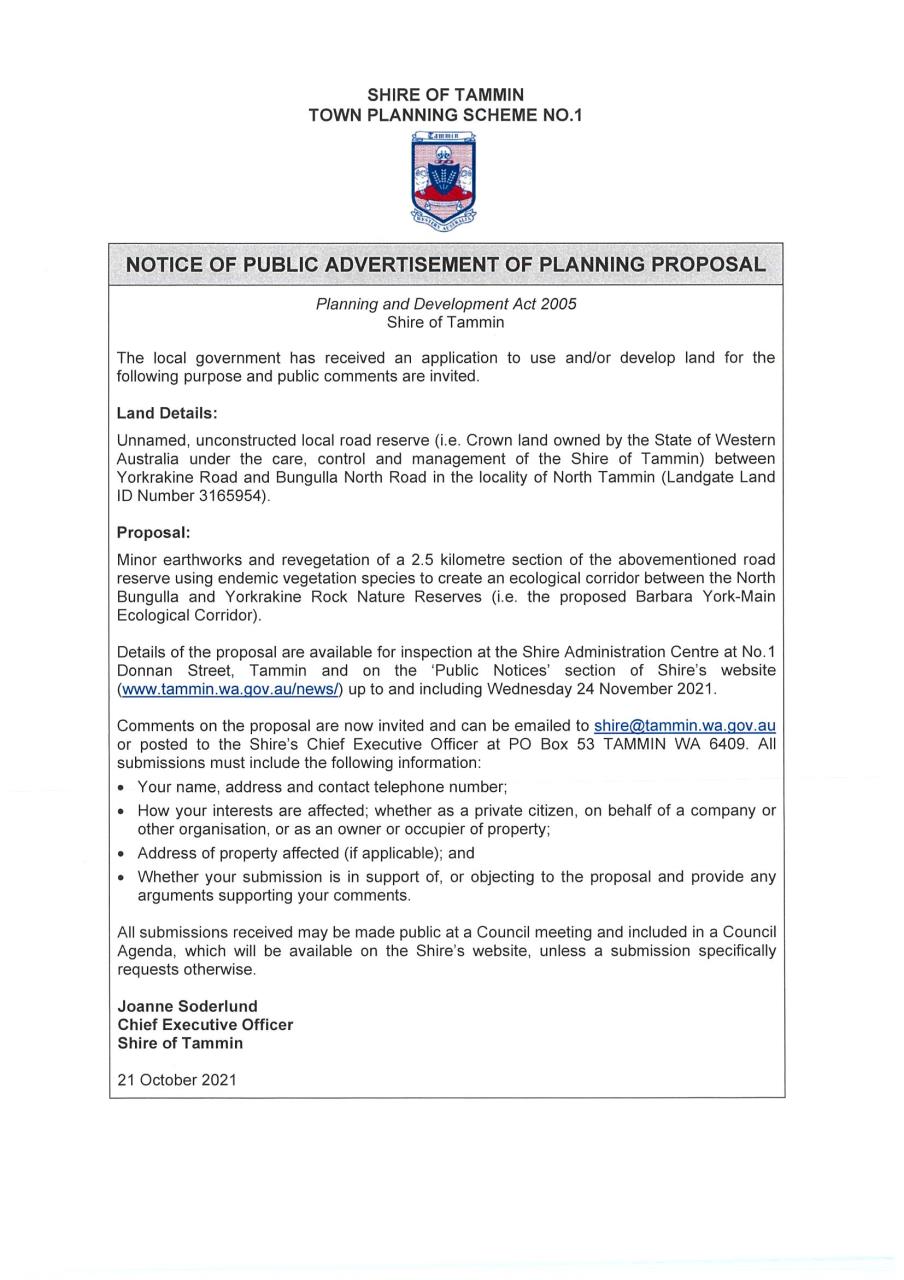 Public Notice - Planning Proposal 